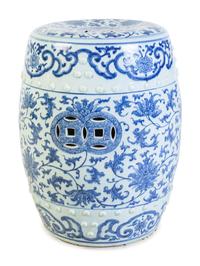 A Chinese Export Porcelain Garden Seat