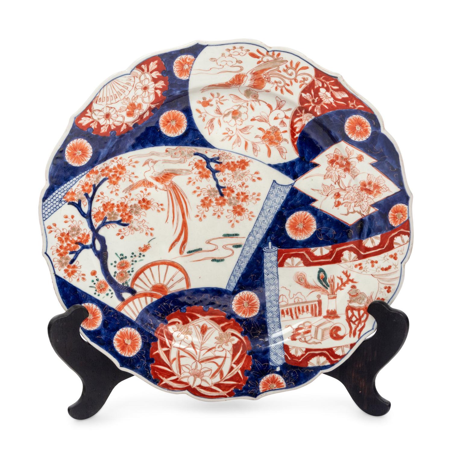 39 Japanese Imari and Kutani Porcelain Bowls, Plates, and Chargers