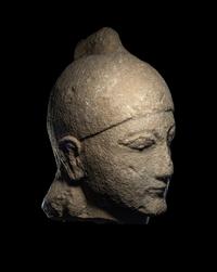 A Cypriot Limestone Head of a Male Votary