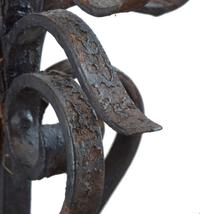 A Pair of Wrought Iron Decorative Finials 12" W x 12" D x 24" H, — United States, Circa 1880