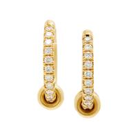 SPINELLI KILCOLLIN, YELLOW GOLD AND DIAMOND 'ARA PAVE' HOOP EARRINGS
