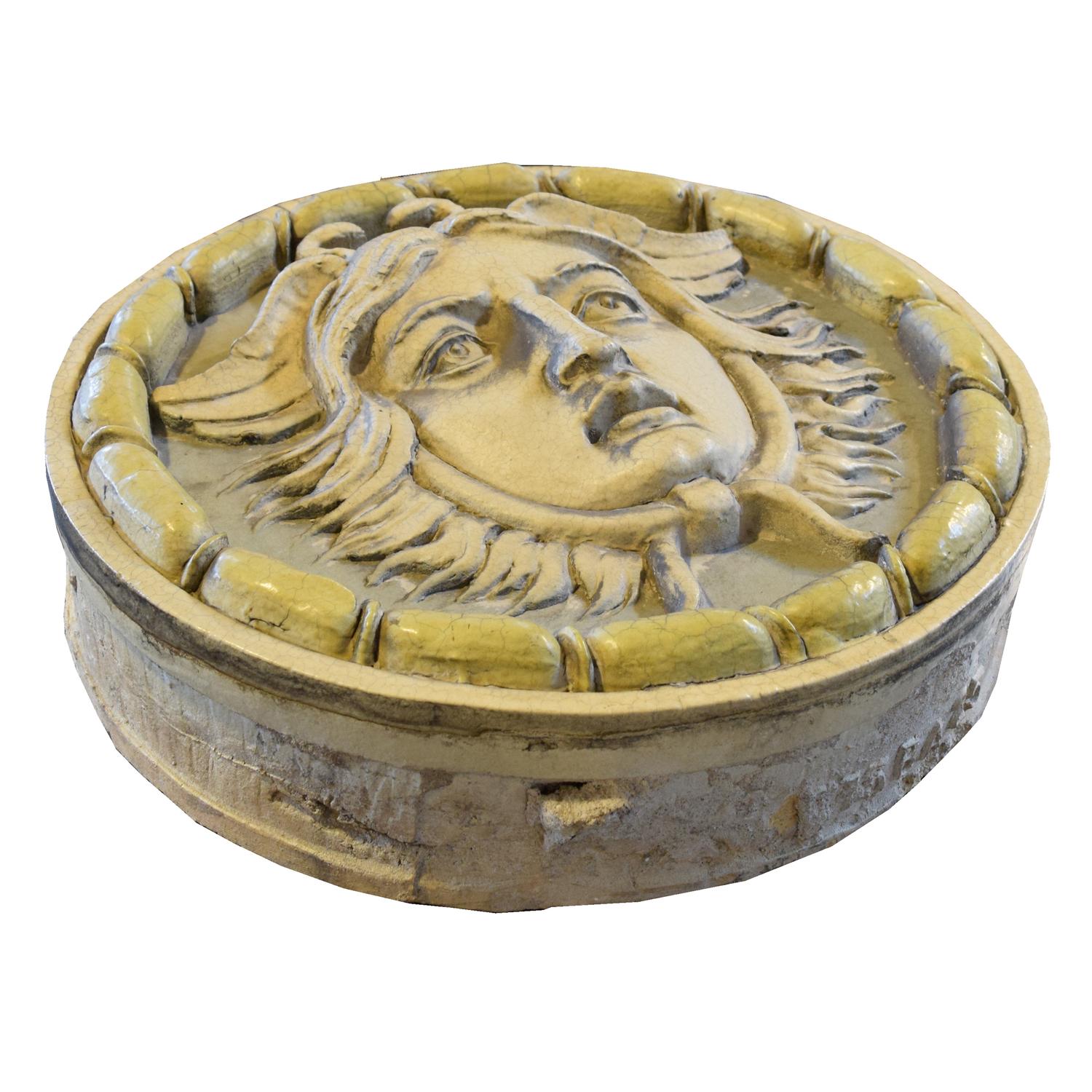 A Terra Cotta Rondel 20" W x 20" D x 6.5" H — United States, 20th Century