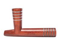 Northern Plains Quilled Pipe Stem and Catlinite Bowl, with Inlay