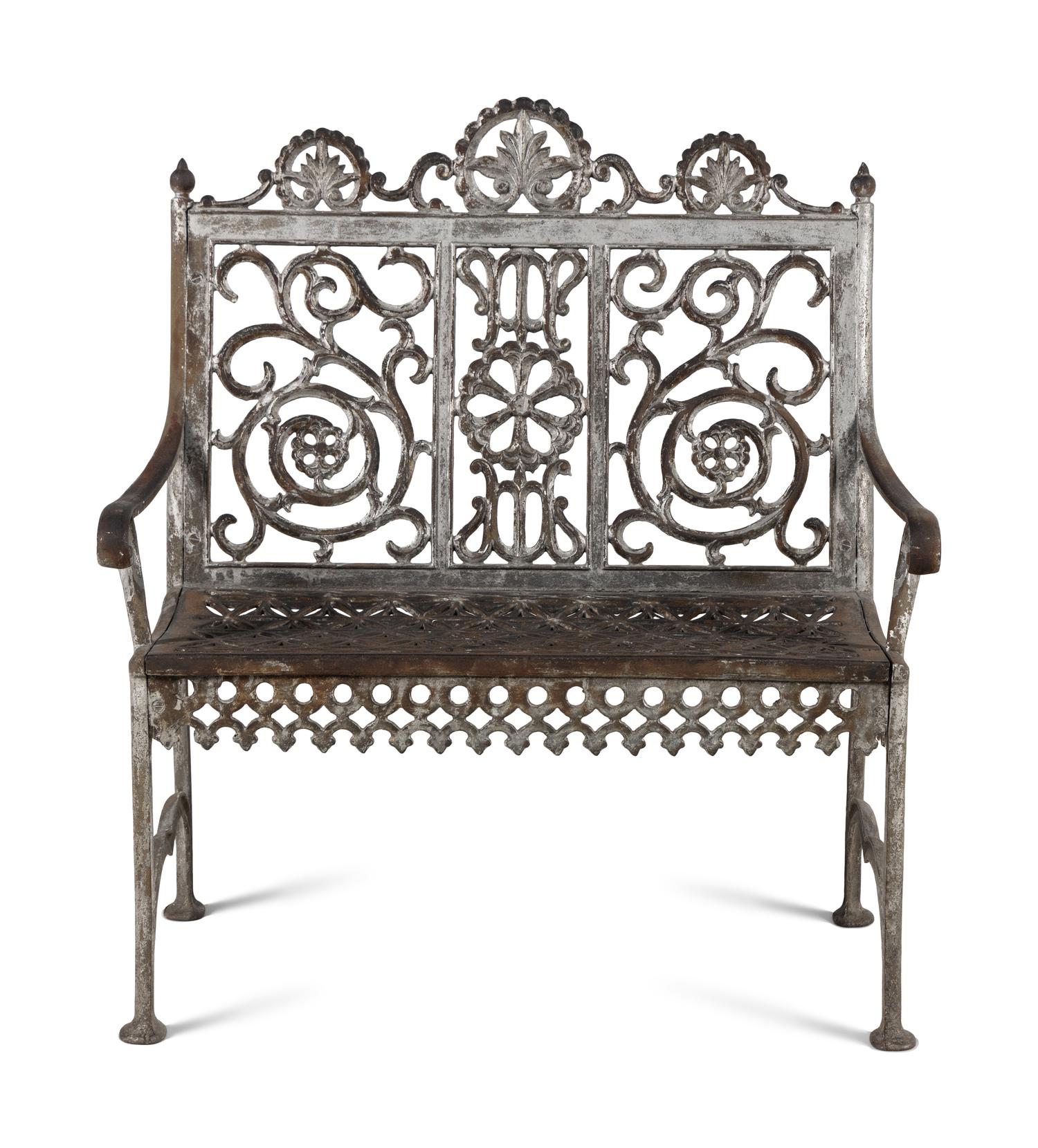 A Peter Timmes & Son Cast Iron Garden Bench