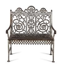 A Peter Timmes & Son Cast Iron Garden Bench