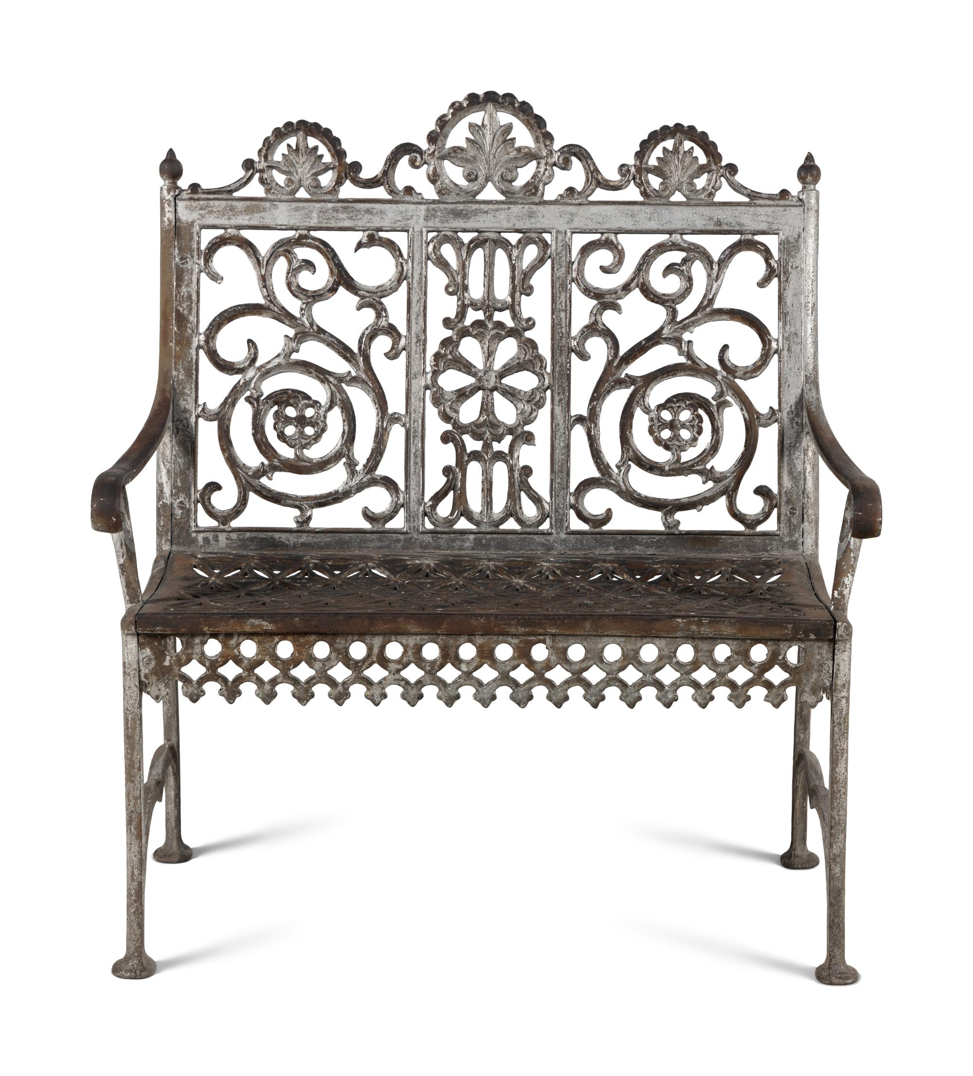 A Peter Timmes & Son Cast Iron Garden Bench