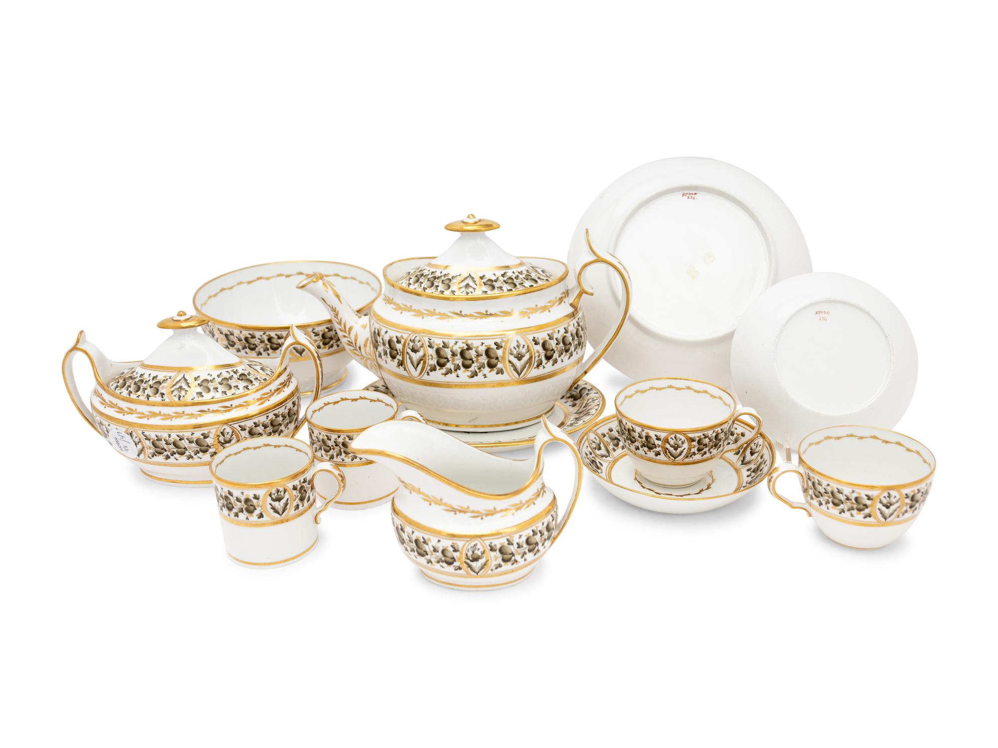 A Spode Porcelain Tea Service