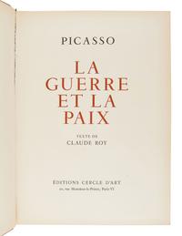 PICASSO, Pablo (1881-1973). -- ROY, Claude. La Guerre et la Paix. Paris: Éditions Cercle D’art, 1954.