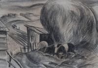 Peter Rotier, (Wisconsin, 1887-1963), Farmyard, 1944