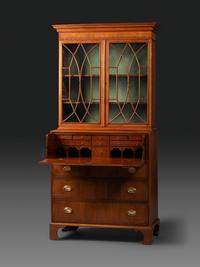 A Federal Inlaid and Figured Cherrywood Cabinet