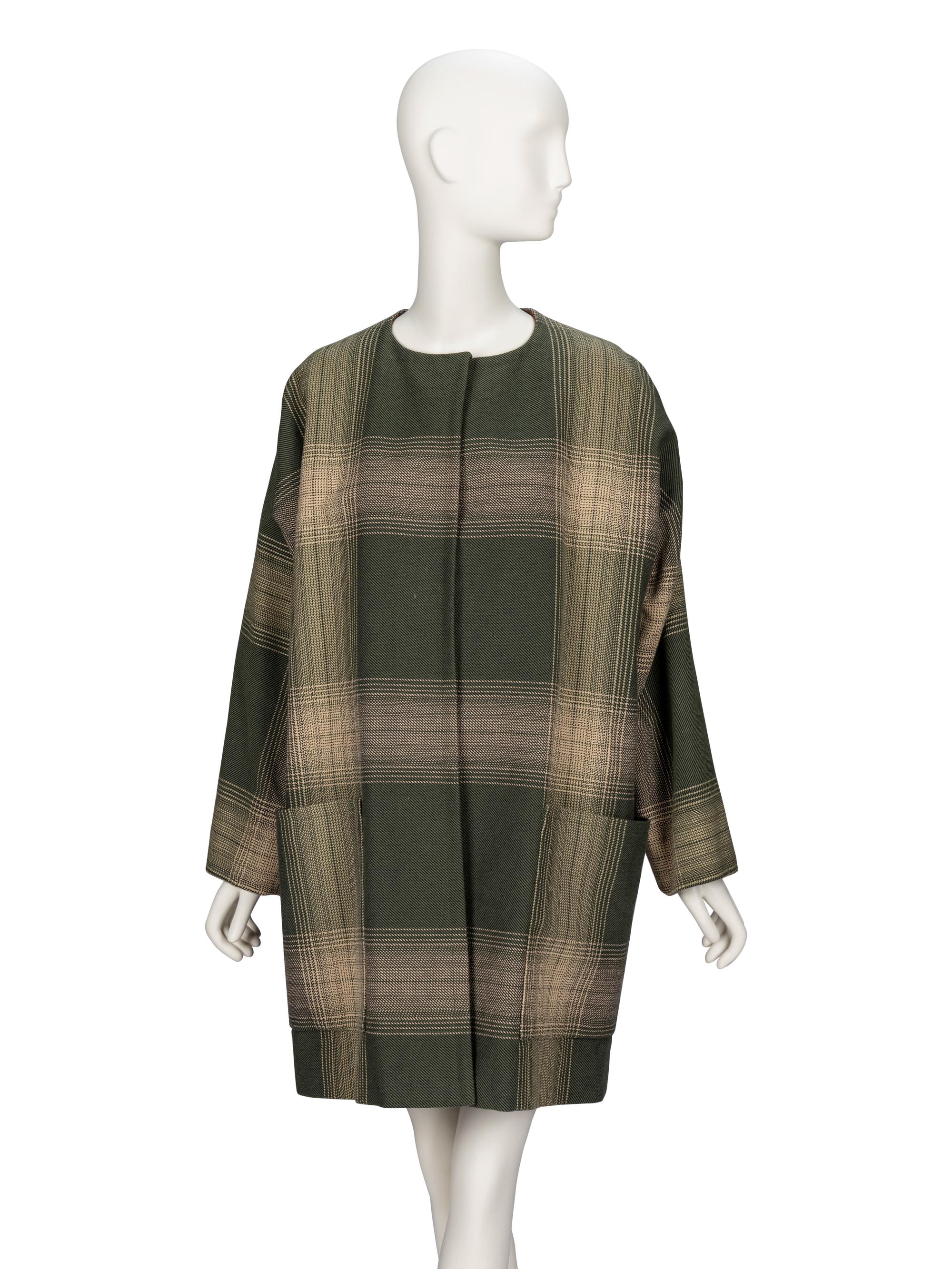 Bill Blass, Green Plaid Coat