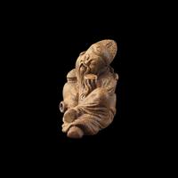 A Small Chinese Carved Bamboo Figure of Li Bai, 18th Century or Later 清中期或以後 竹雕太白醉酒