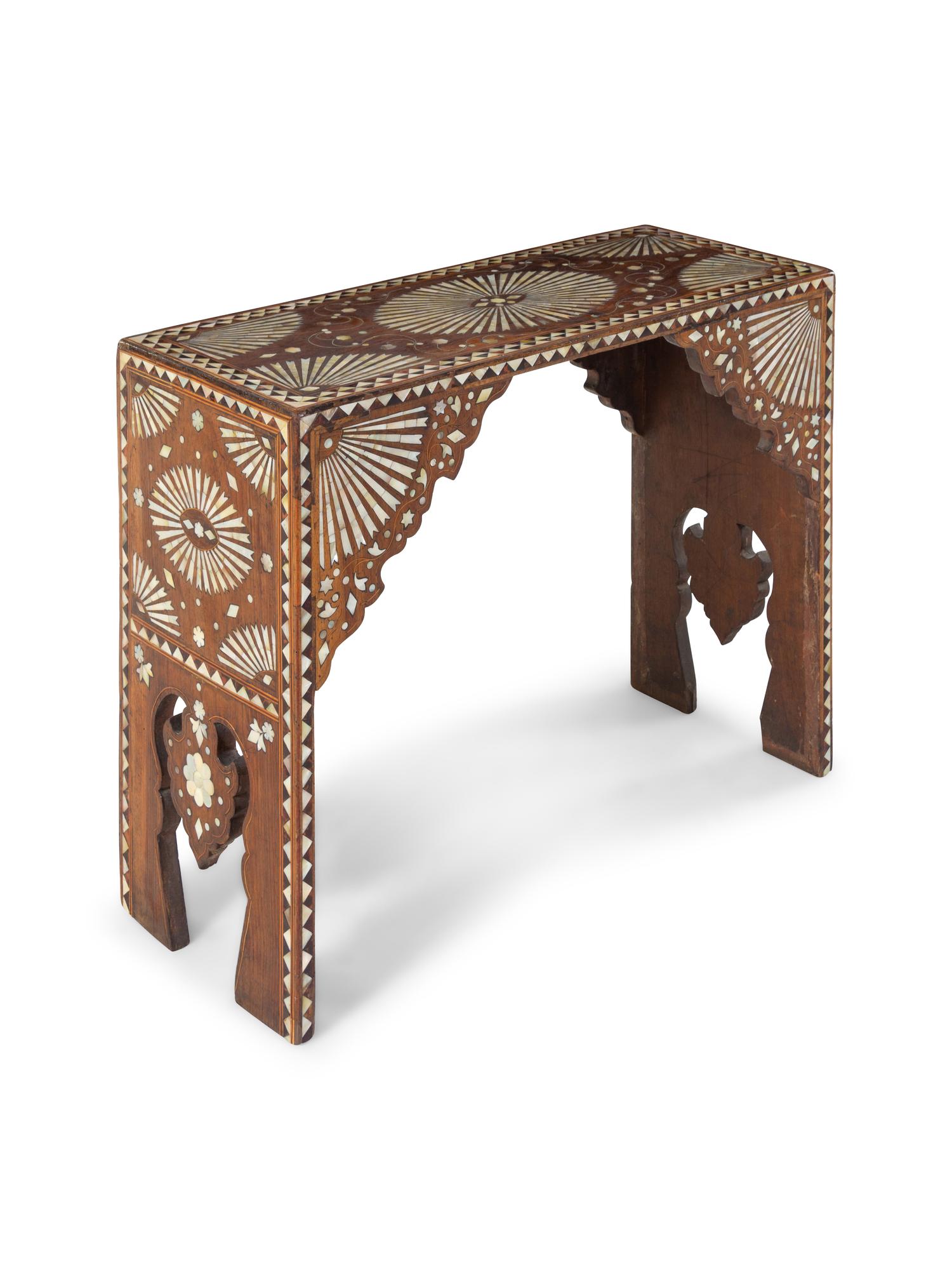 A Syrian Mother-of-Pearl Inlaid Table