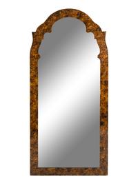 An English Burl Walnut Mirror