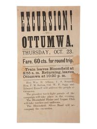 [1884 ELECTION]. -- [BLAINE, James G.]. Broadsides from the 1884 Blaine and Logan campaign including "The Republican Ticket" with jugate portraits.
