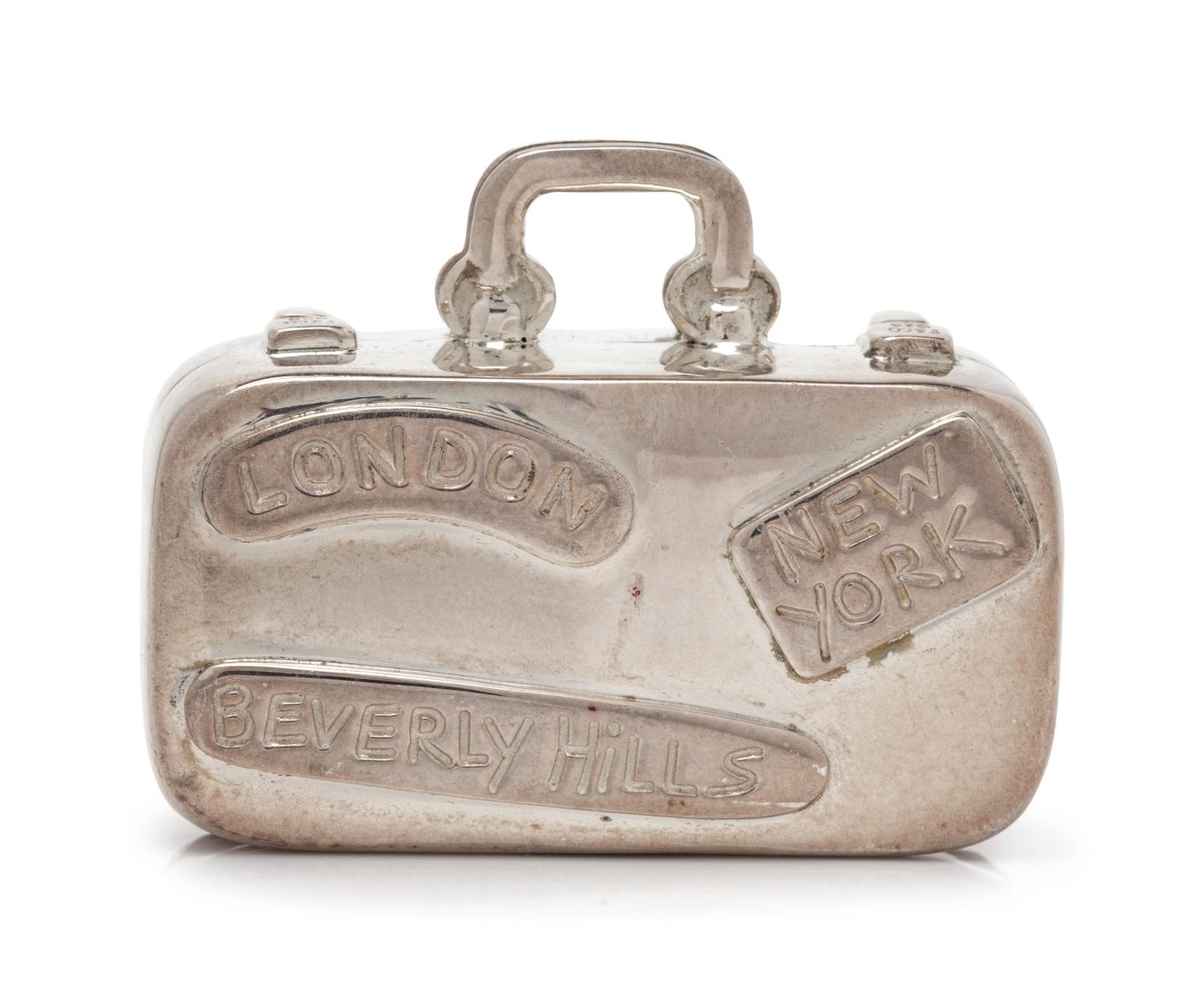 A Sterling Silver Suitcase Pillbox, Tiffany & Co.,