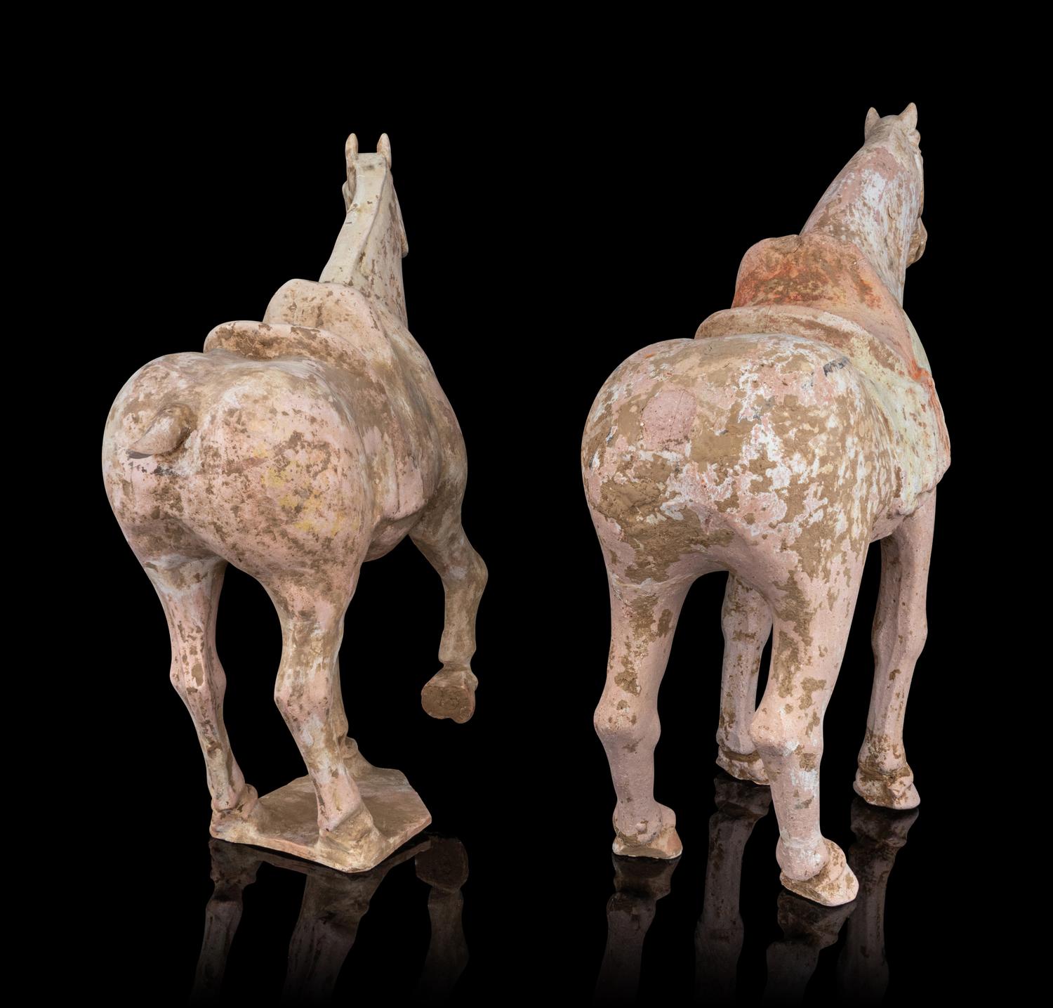 Two Chinese Pottery Horses
