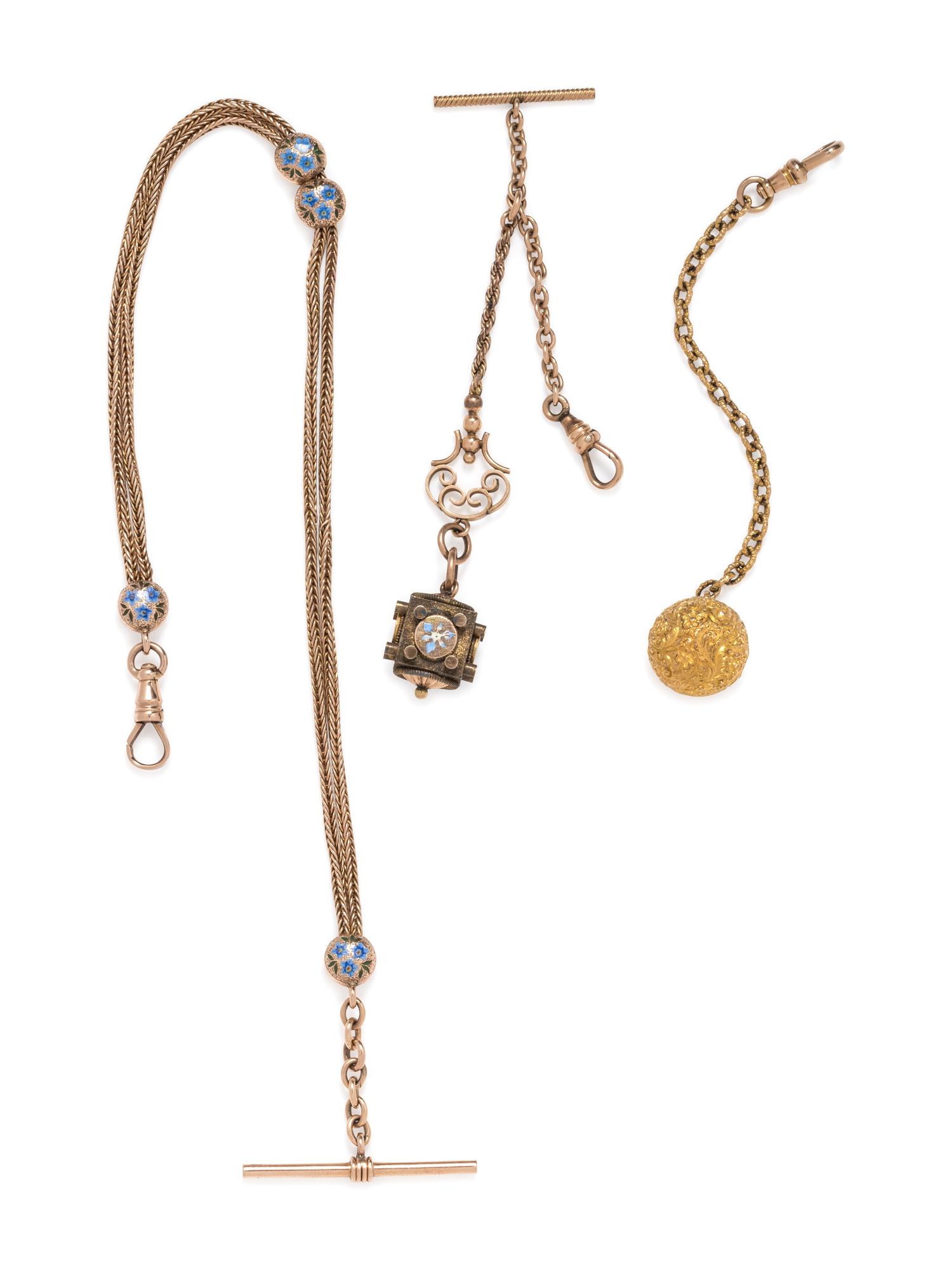 A Collection of Gold Watch Fobs,