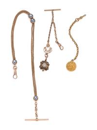 A Collection of Gold Watch Fobs,