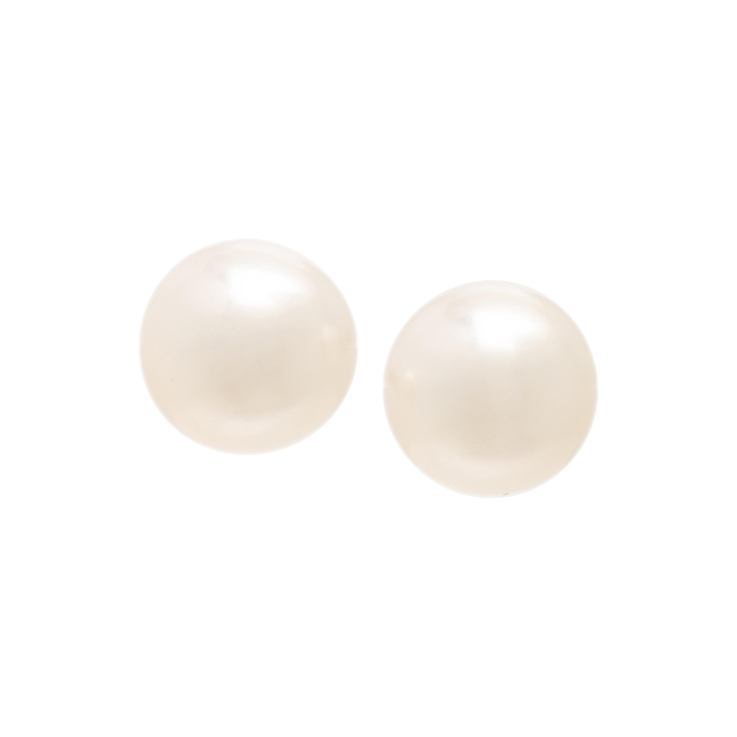 Mikimoto, Cultured Pearl Earrings with an Unsigned Cultured Pearl Necklace