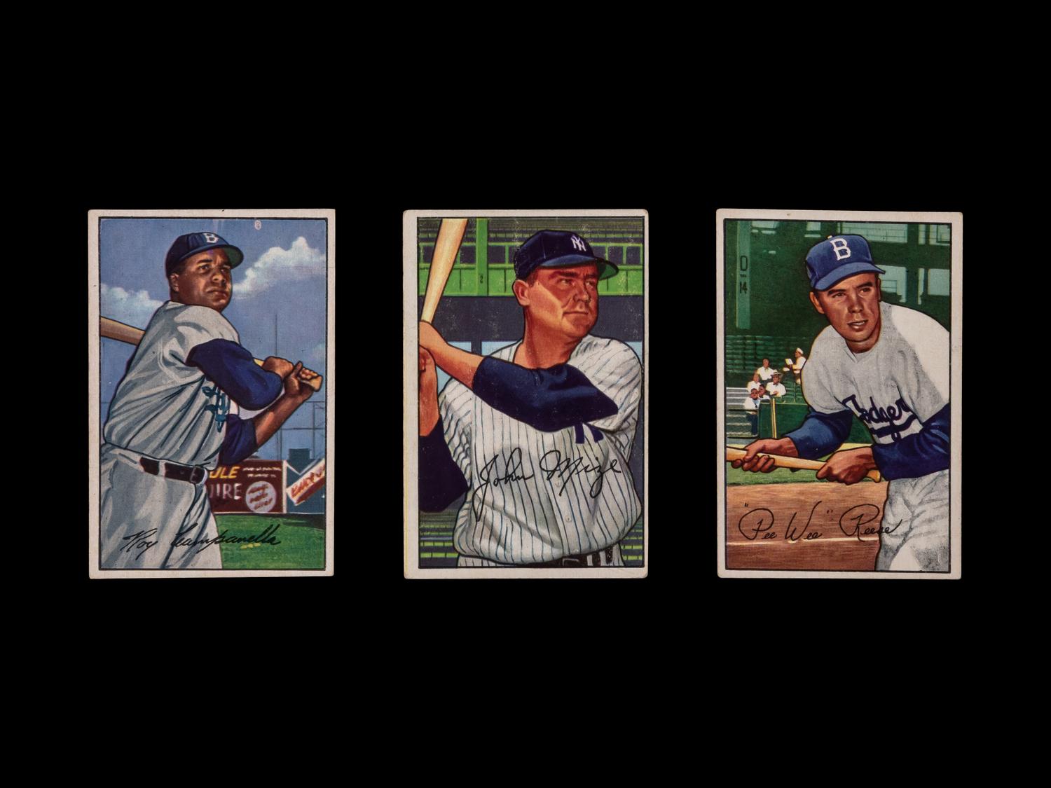 A Collection of 1952 Bowman Baseball Cards Including Notables and Hall of Famers (81)