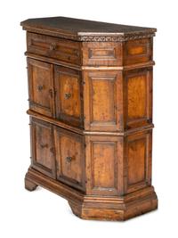 An Italian Baroque Carved Walnut Cabinet
