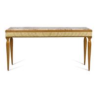 A Contemporary Marble-Top Console Table