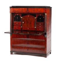 A Northern European Parcel Ebonized Secretaire a Abattant Height 58 1/2 x width 45 1/4 x depth 24 inches. — EARLY 19TH CENTURY