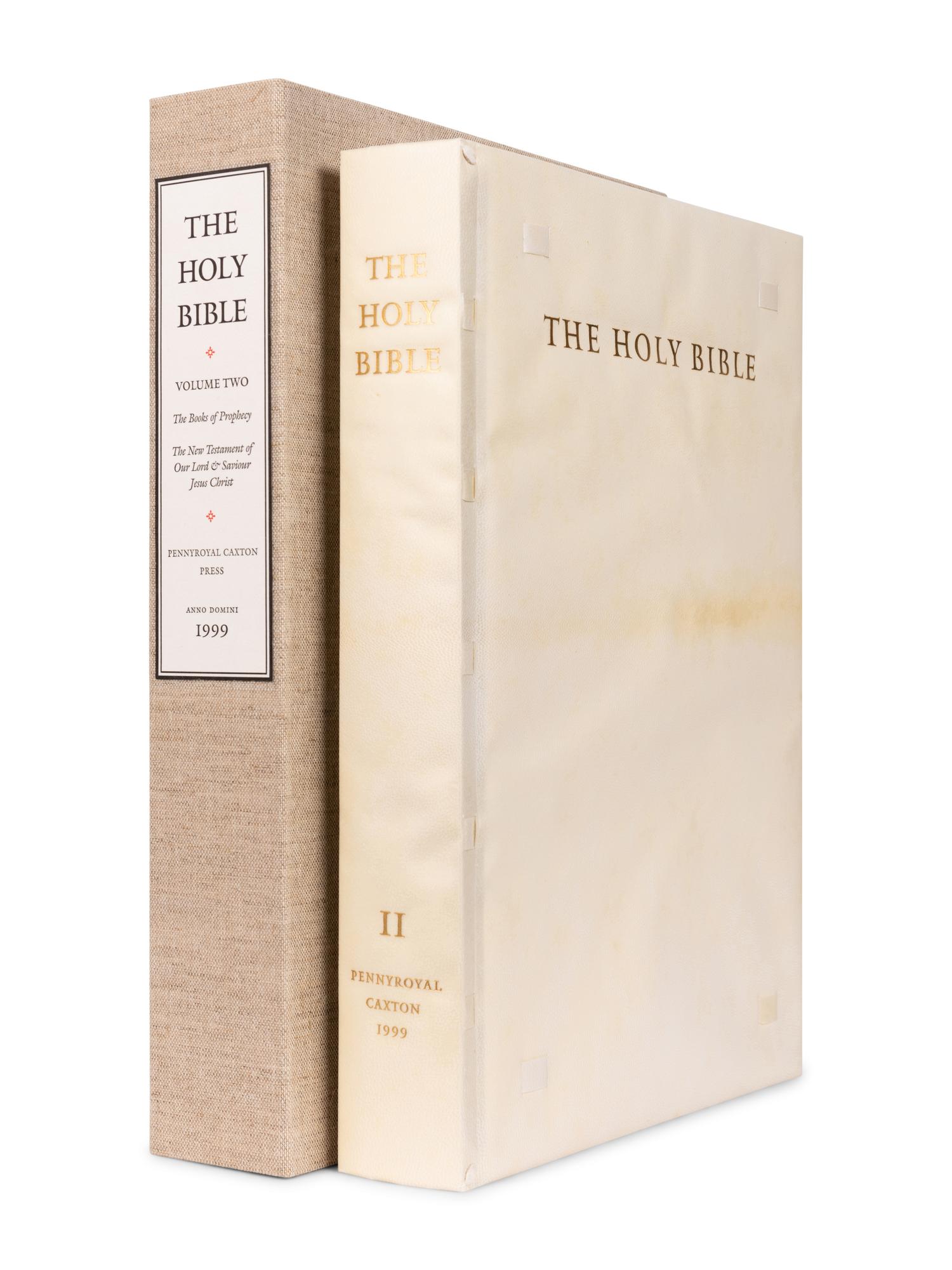 [MOSER, Barry, illustrator]. The Holy Bible. Containing All the Books of the Old and New Testaments . North Hatfield, MA and New York City: Pennyroyal Caxton Press, 1999.
