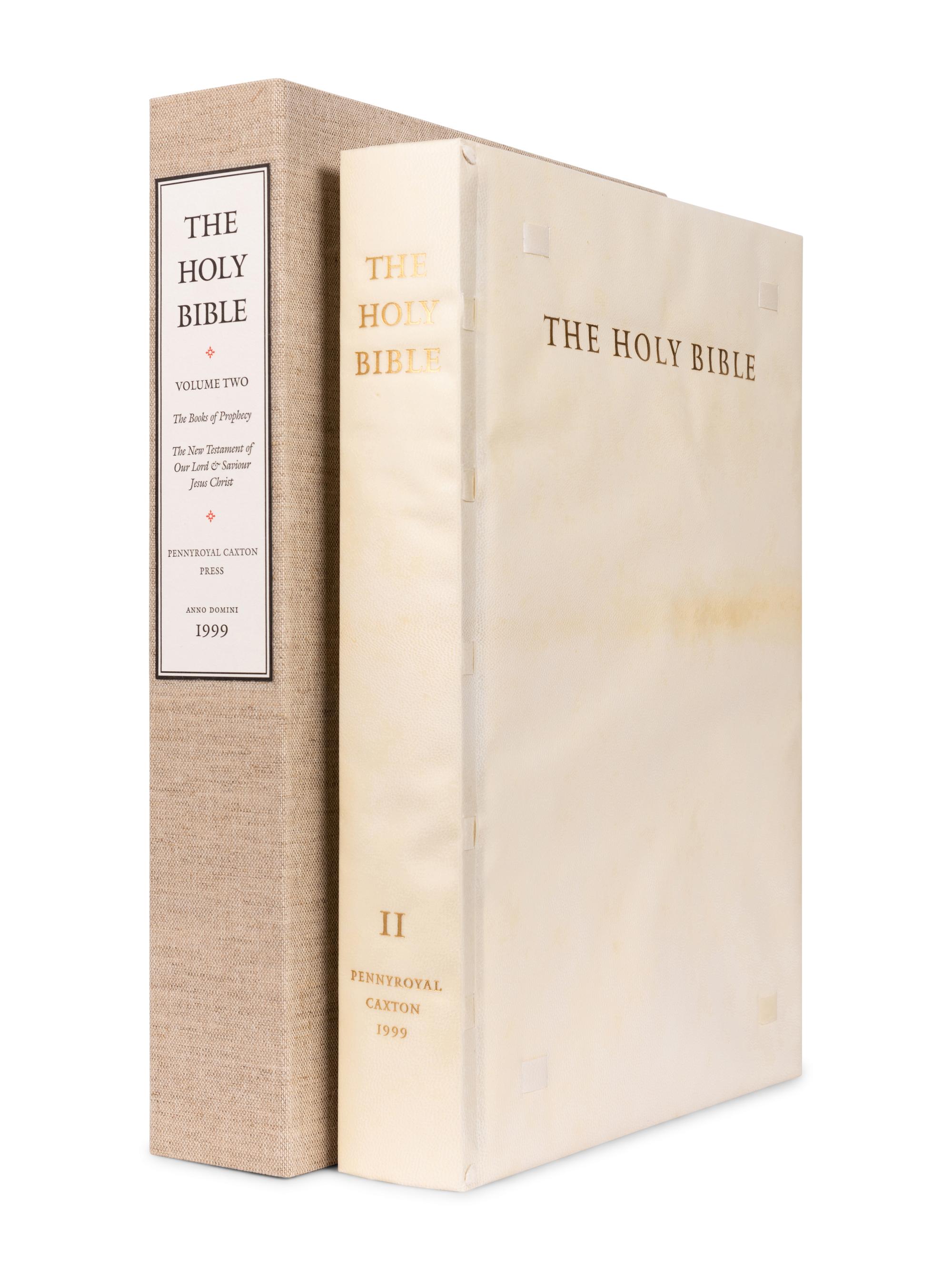 [MOSER, Barry, illustrator]. The Holy Bible. Containing All the Books of the Old and New Testaments . North Hatfield, MA and New York City: Pennyroyal Caxton Press, 1999.