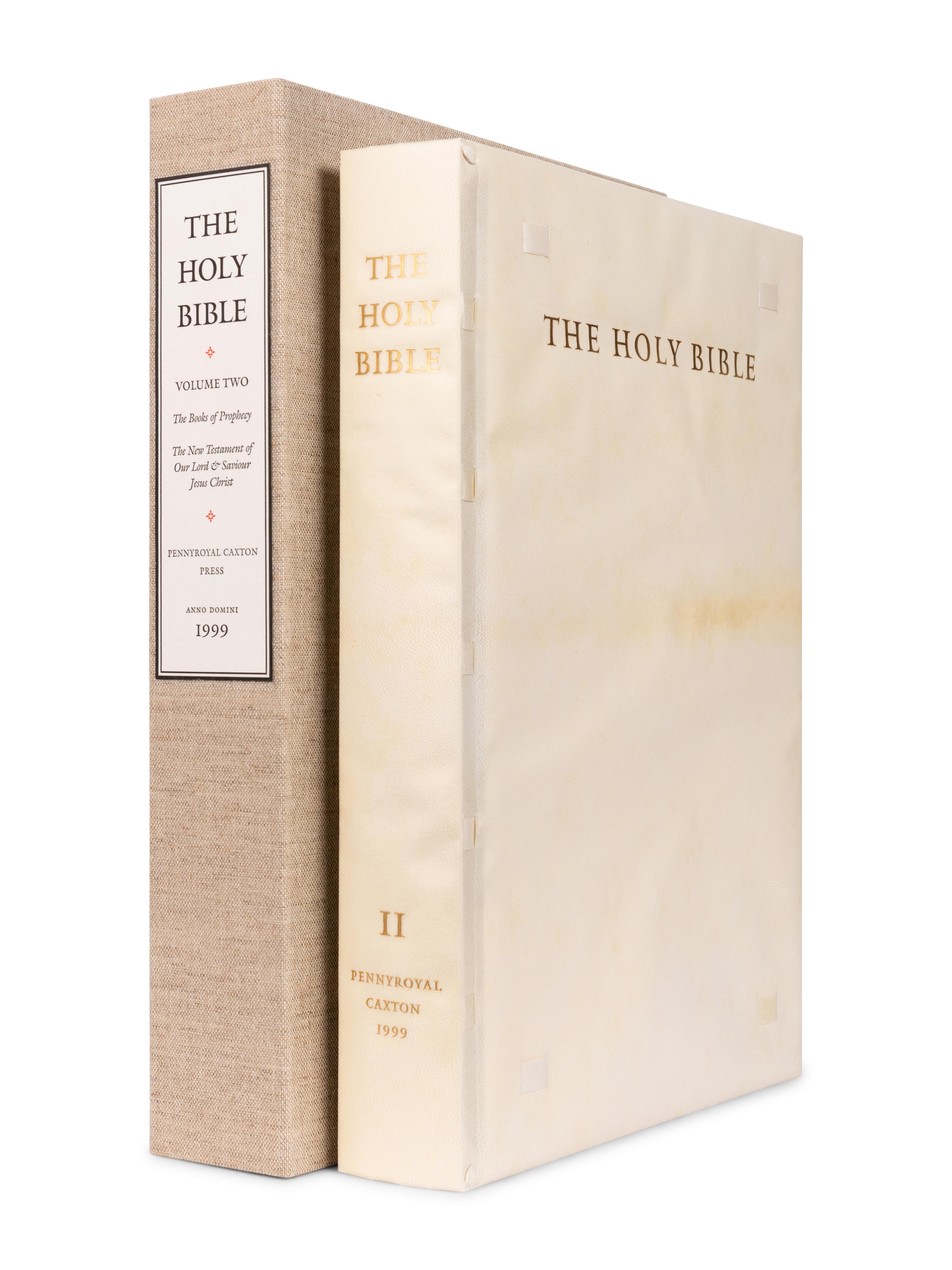 [MOSER, Barry, illustrator]. The Holy Bible. Containing All the Books of the Old and New Testaments . North Hatfield, MA and New York City: Pennyroyal Caxton Press, 1999.