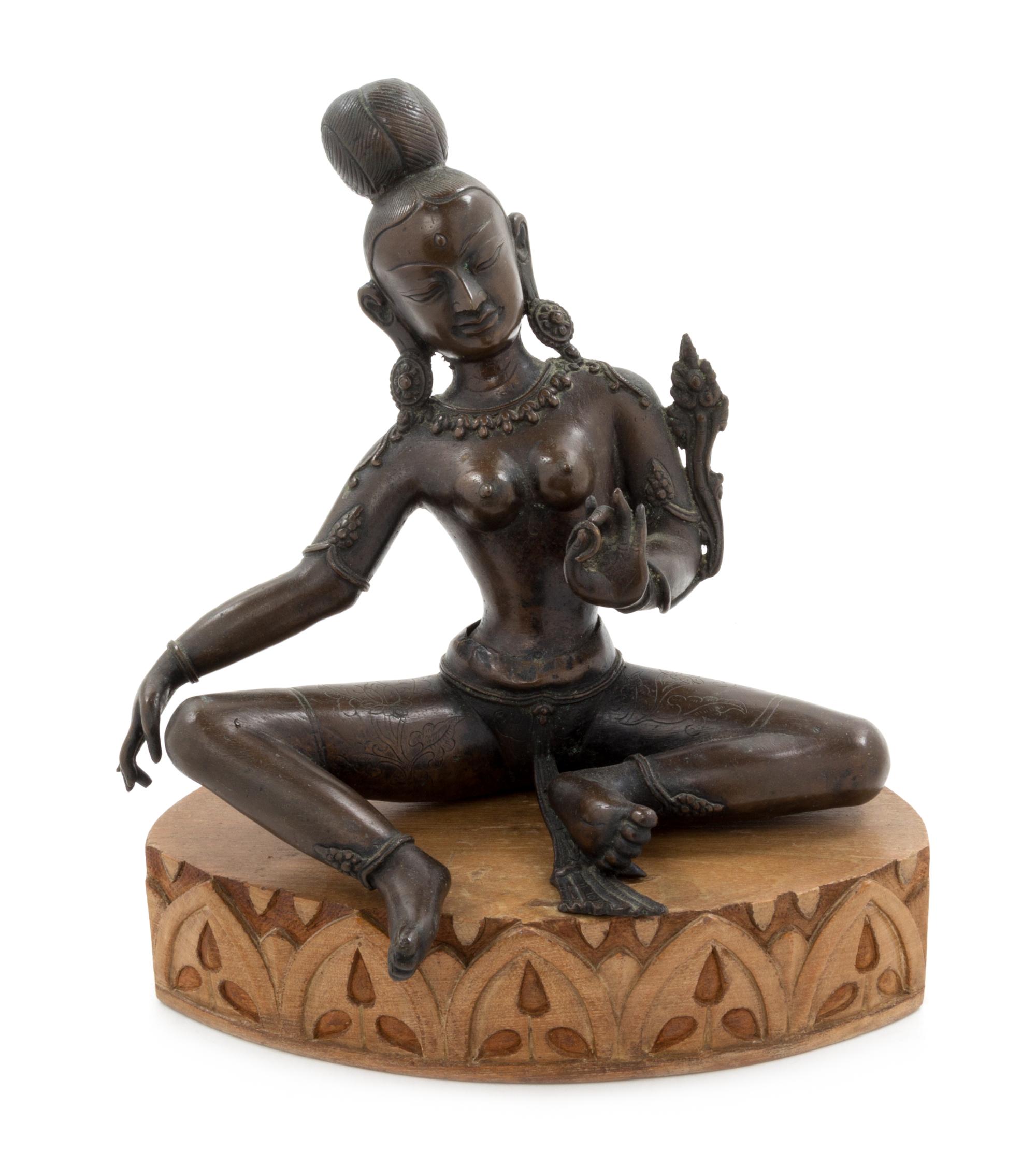 An Indian Bronze Figure of a Deity