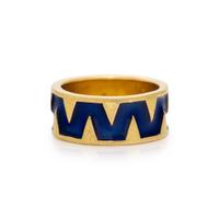 TIFFANY & CO., SCHLUMBERGER, YELLOW GOLD AND ENAMEL RING