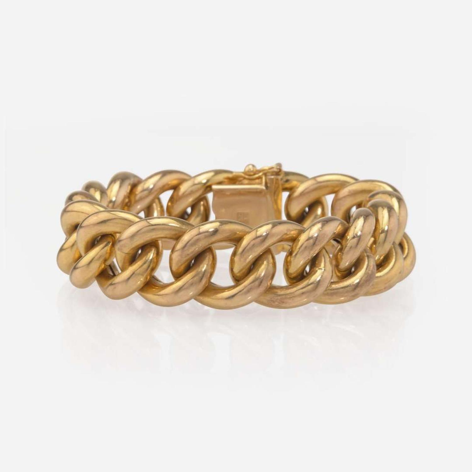 14K Yellow Gold Curb Bracelet