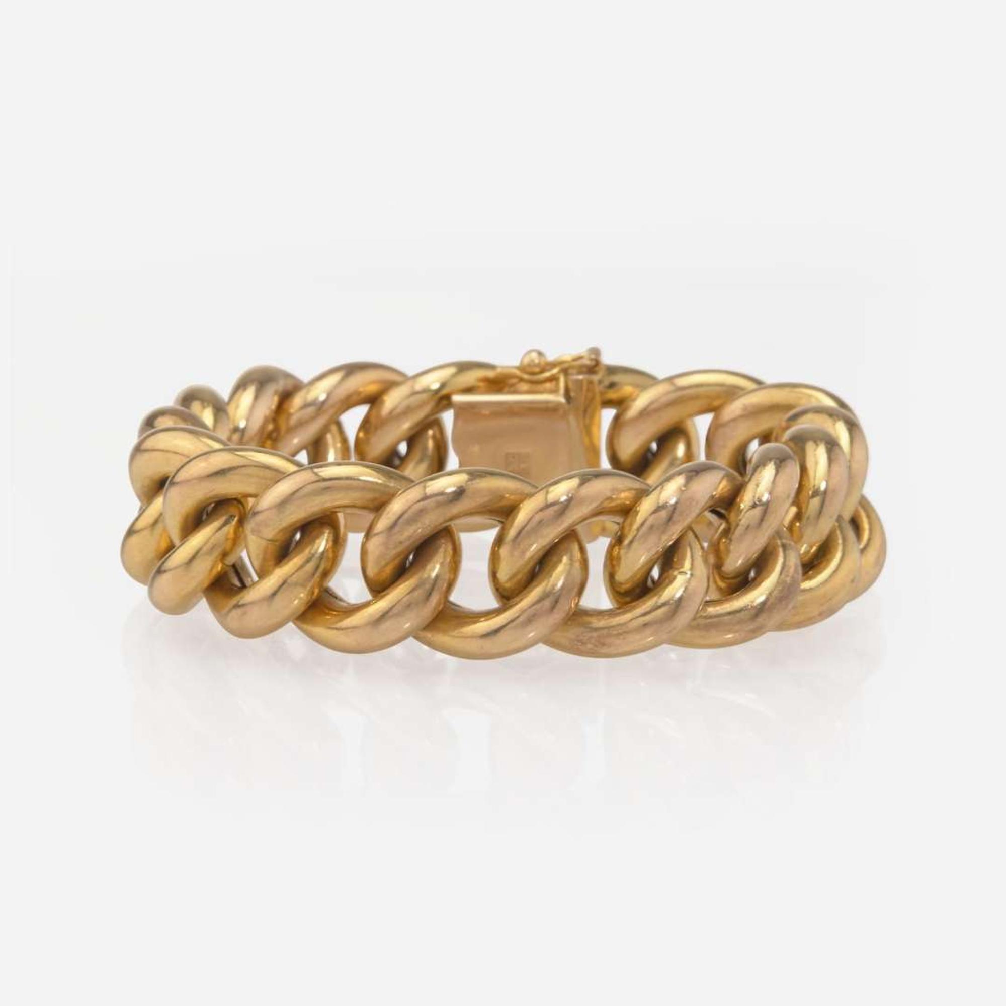 14K Yellow Gold Curb Bracelet