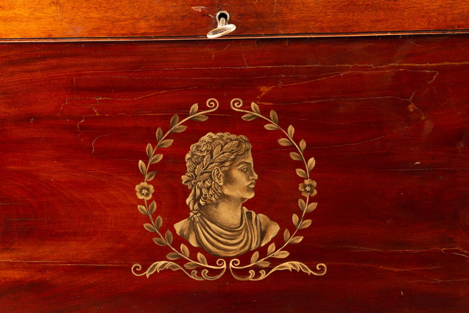 A Directoire Mahogany Marble-Top Secrétaire à Abattant