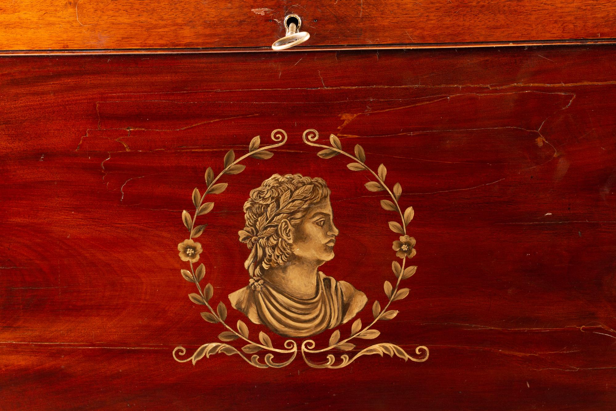 A Directoire Mahogany Marble-Top Secrétaire à Abattant