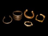 Five African Metalwork Bracelets