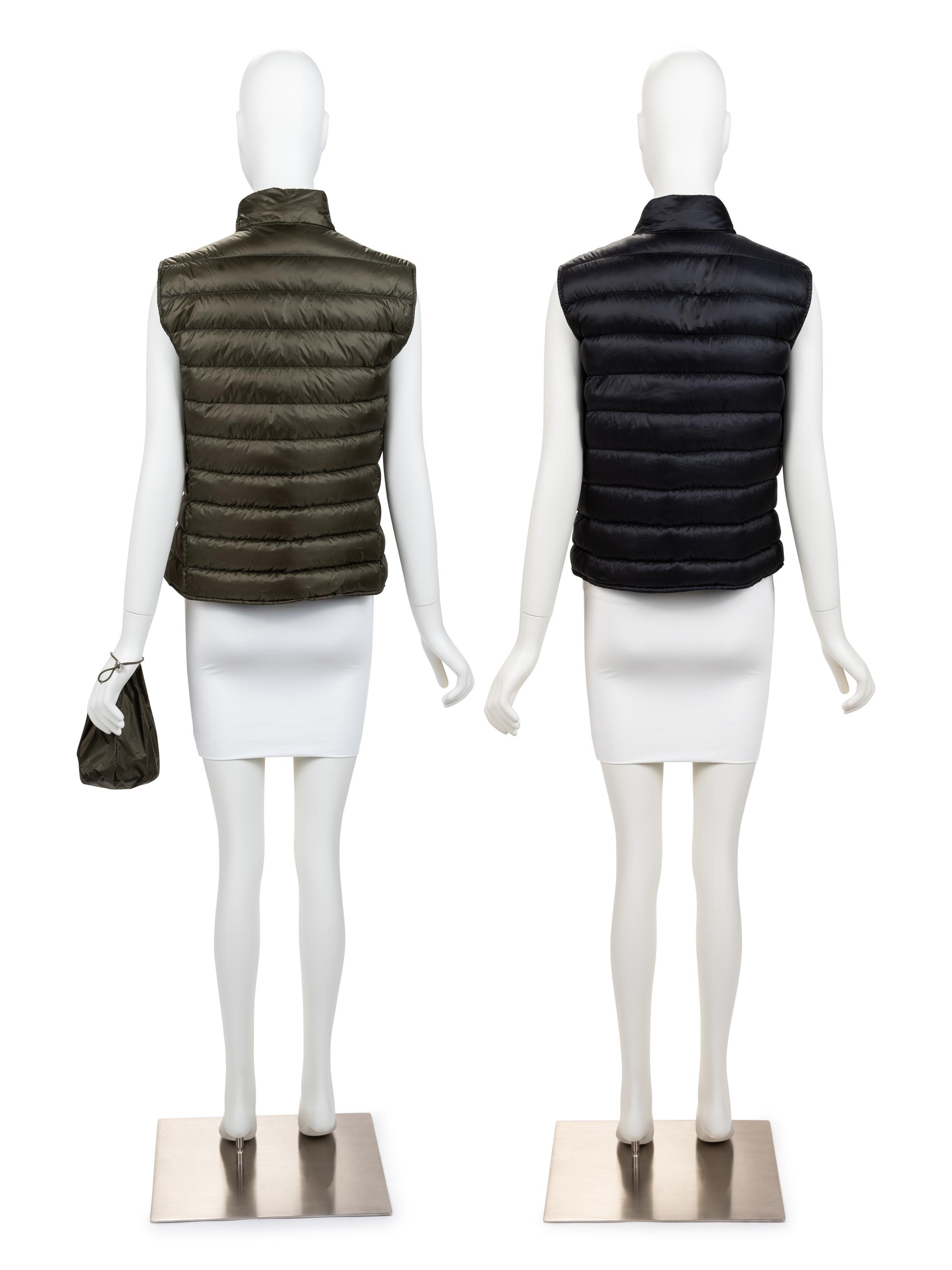 Two Moncler Sleeveless Vest Puffer