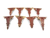 A Set of Eight Continental Giltwood Brackets