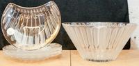 A Lalique Frosted Glass Table Service Diameter of bowl 10 1/8 inches.