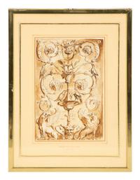 A Pair of French Architectural Gouaches on Paper