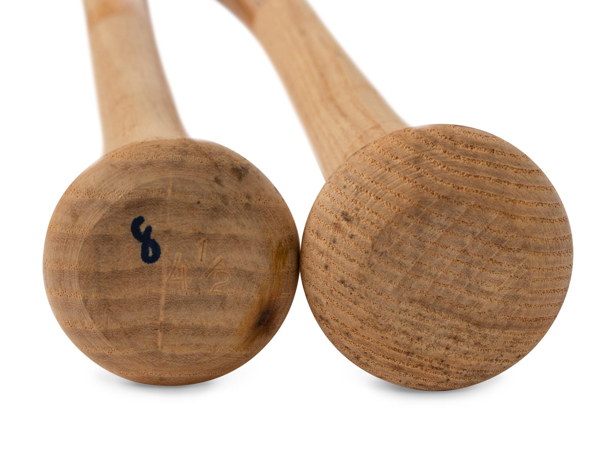 A Group of Ryne Sandberg and Andre Dawson Promotional Bats Gifted to Chicago Cubs Wrigley Field Head Scorekeeper,