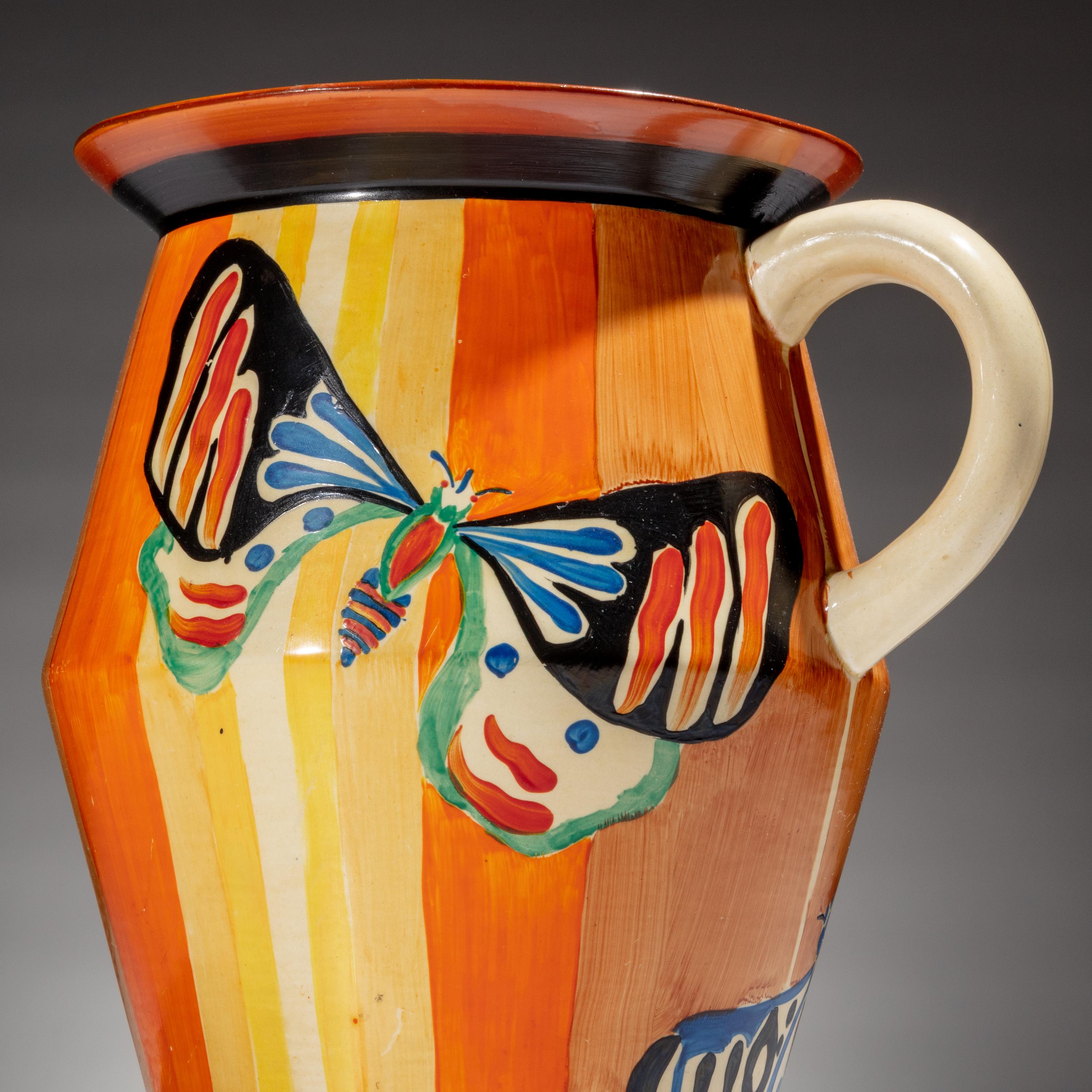 Clarice Cliff (English, 1899 –1972) — Butterfly pattern, 4 pieces