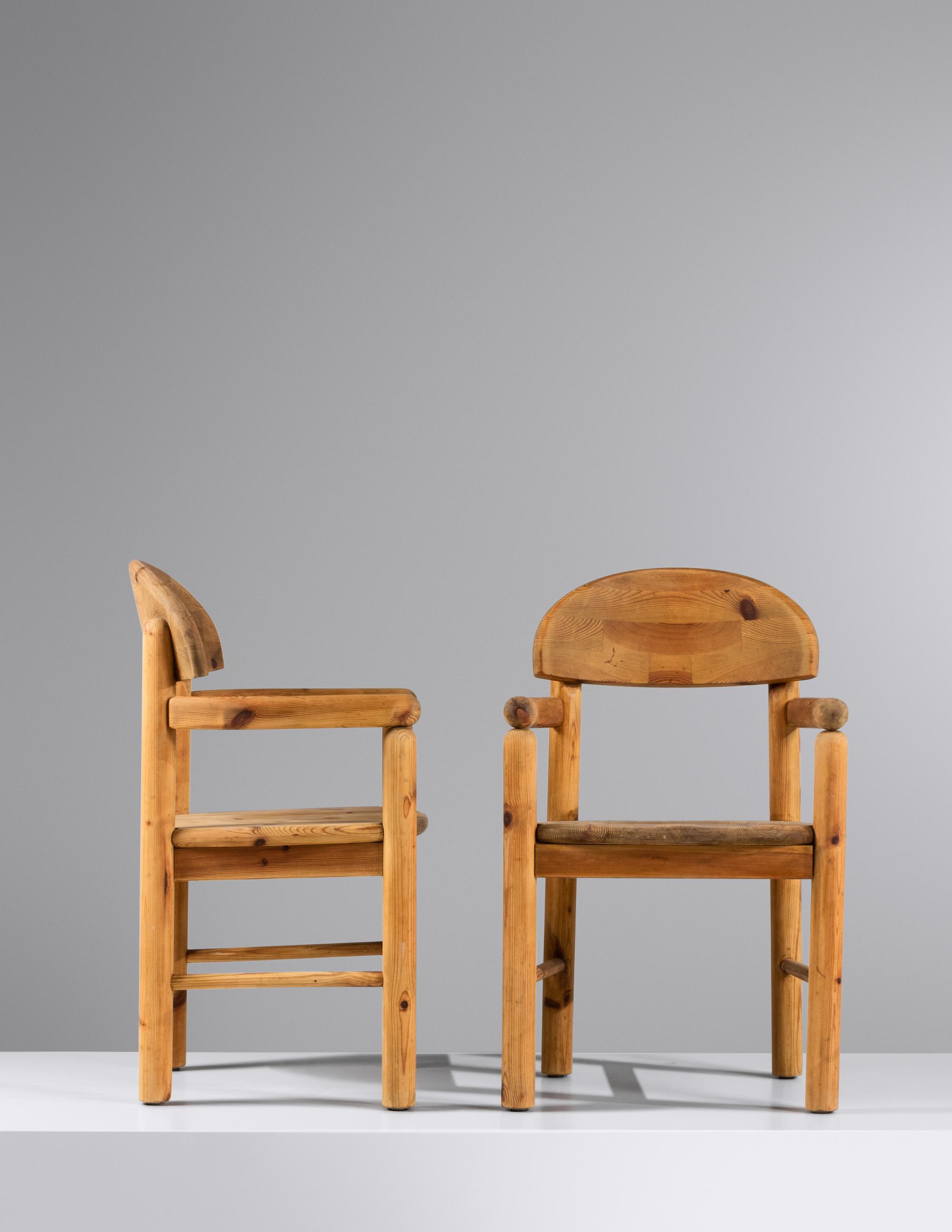 Set of Eight Dining Armchairs, c. 1970 Hirtshals Sawmill, Denmark