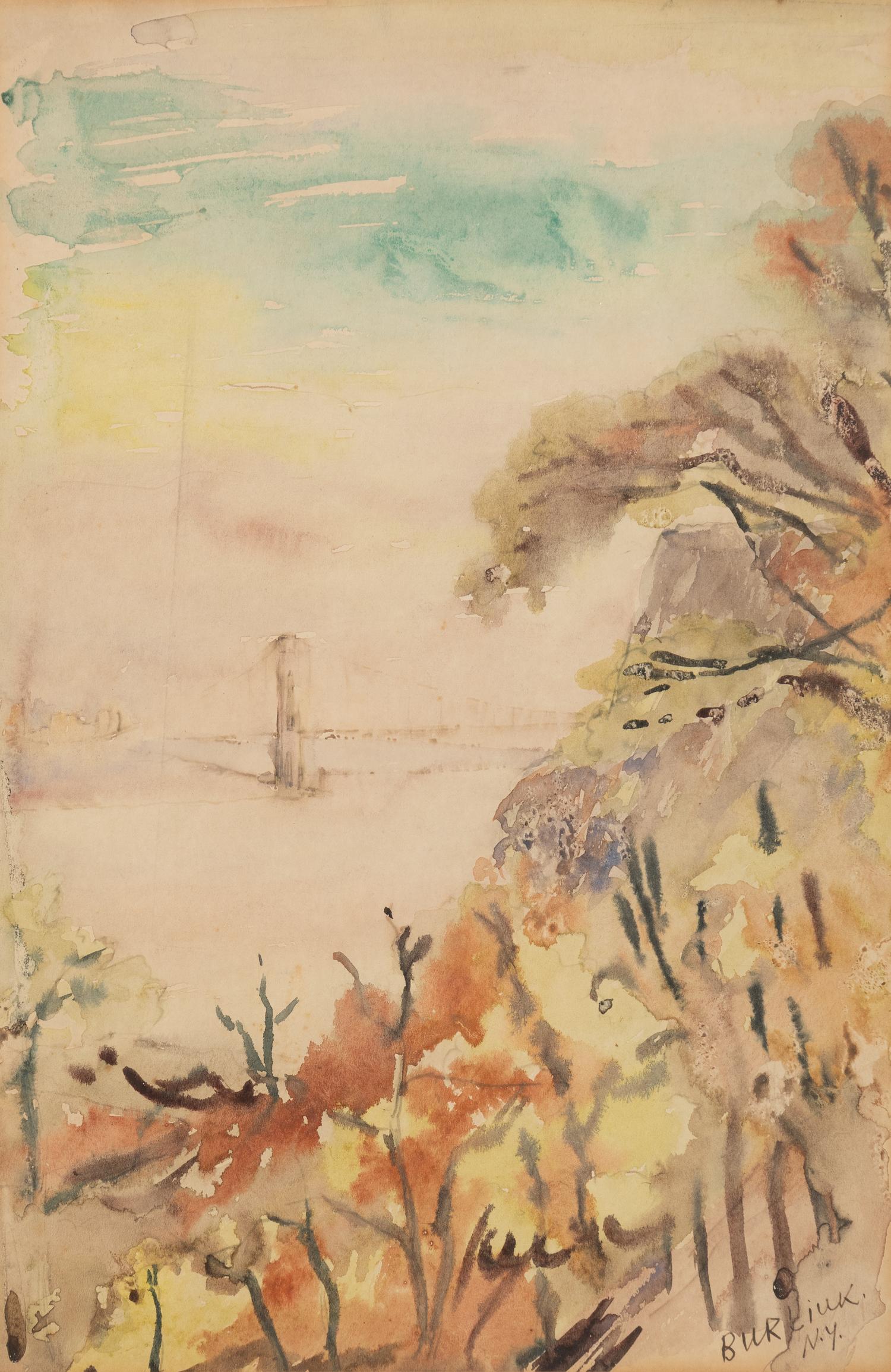 The George Washington Bridge, New York, 1945, and A View of Cape Cod (two works)