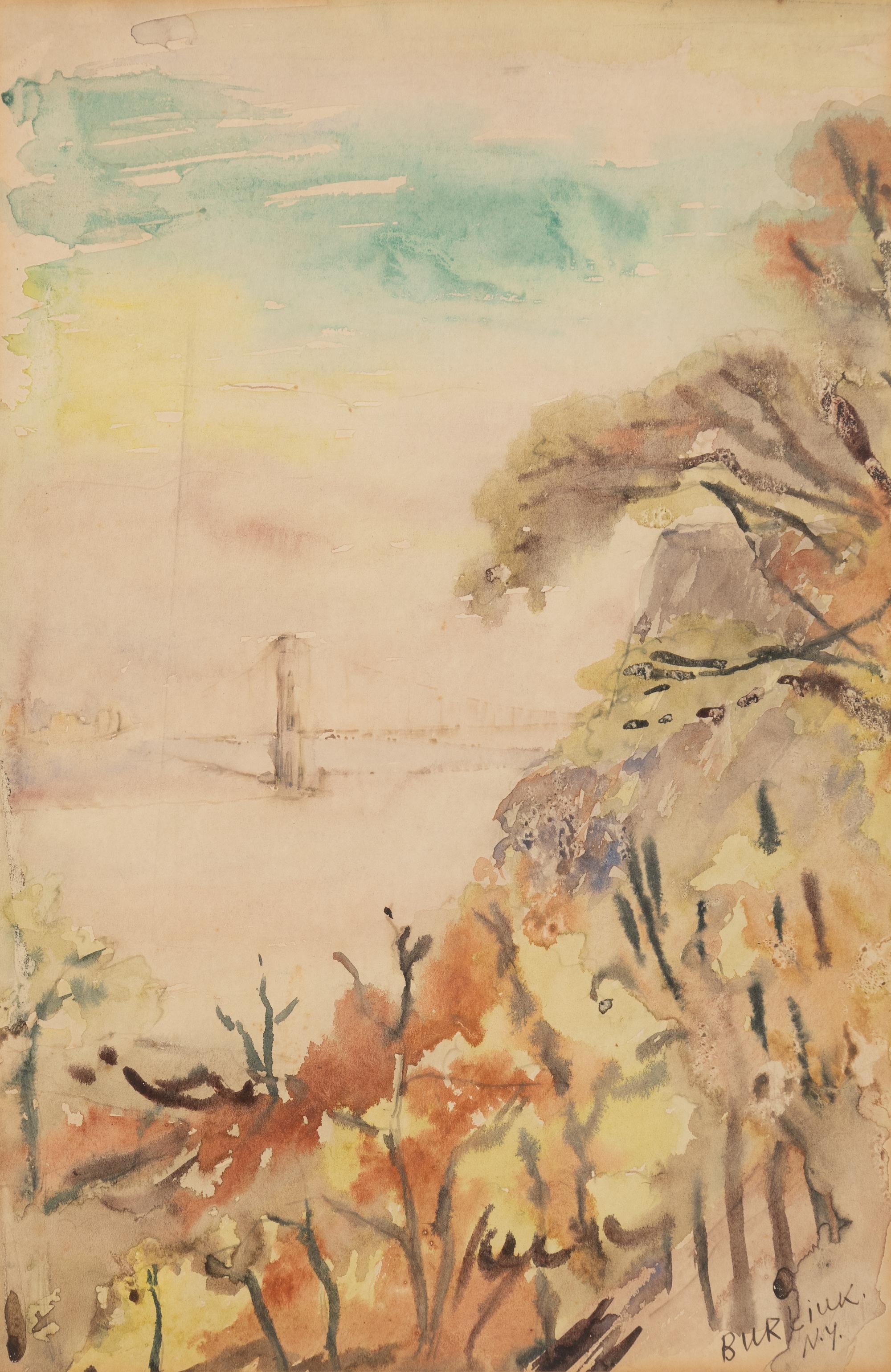 The George Washington Bridge, New York, 1945, and A View of Cape Cod (two works)