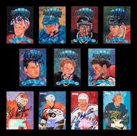 A Group of 11 1993 and 1994 Donruss Ice Kings Signed Autograph Hockey Cards,