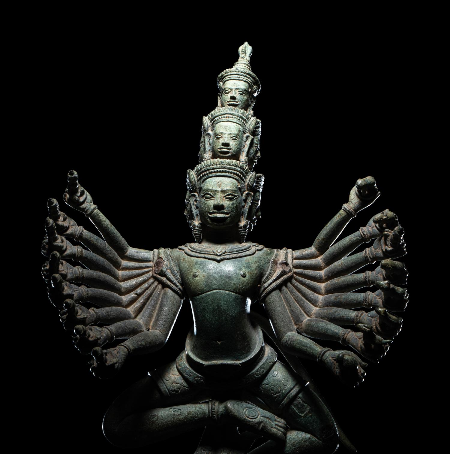 A Khmer Bronze Figure of Dancing Hevajra