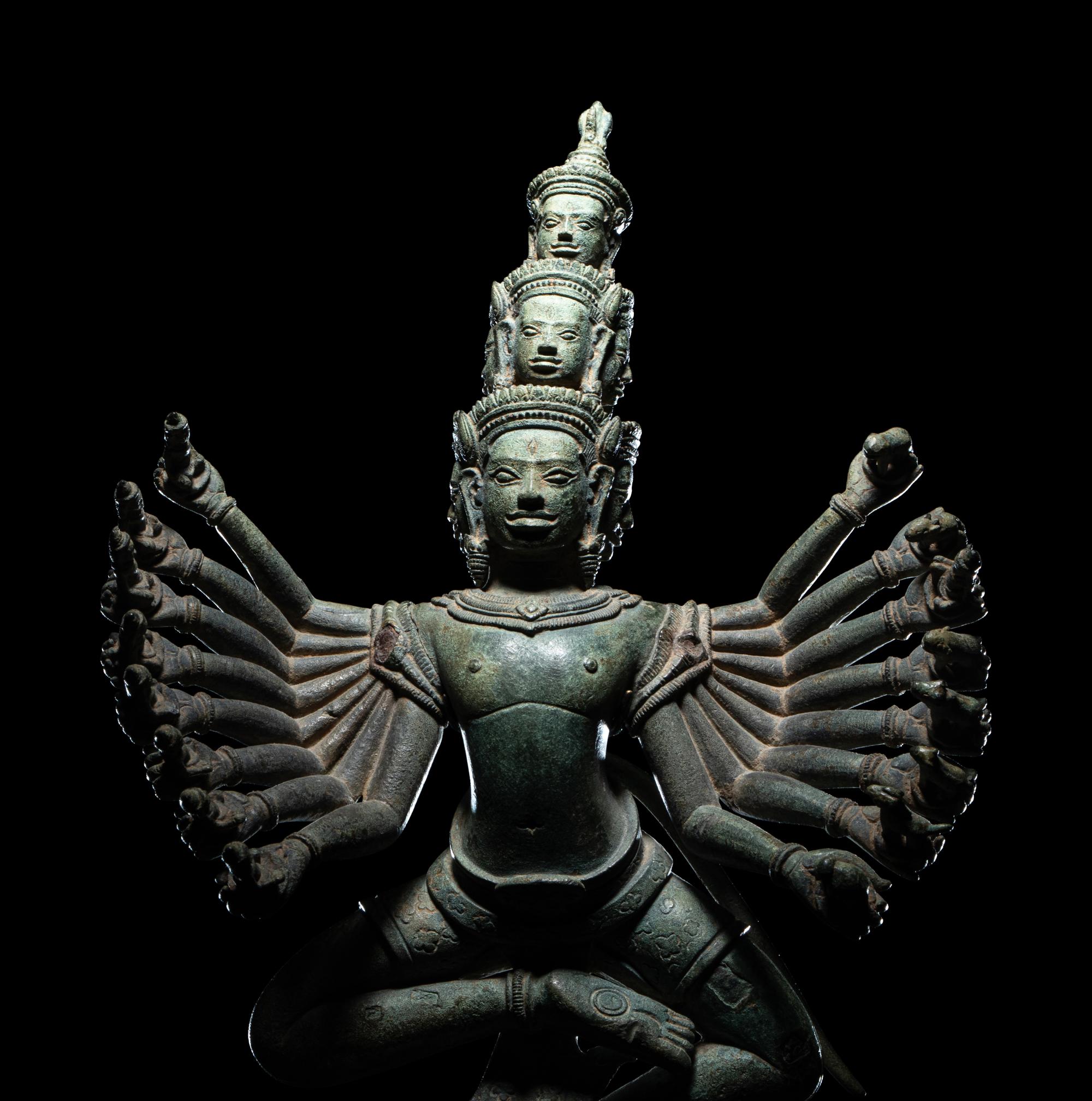 A Khmer Bronze Figure of Dancing Hevajra